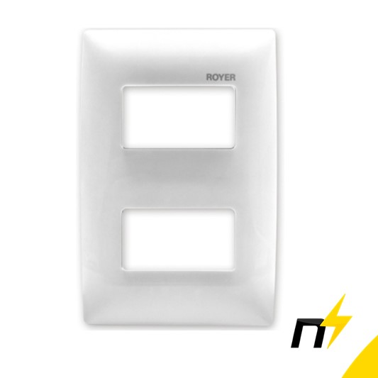 PLACA 2 MODULOS BCO ROYER CIEN