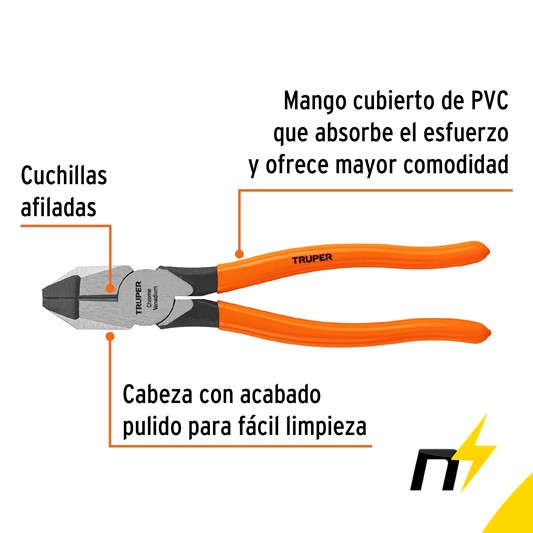 PINZAS P/ELECTRICISTA 9" TRUPER