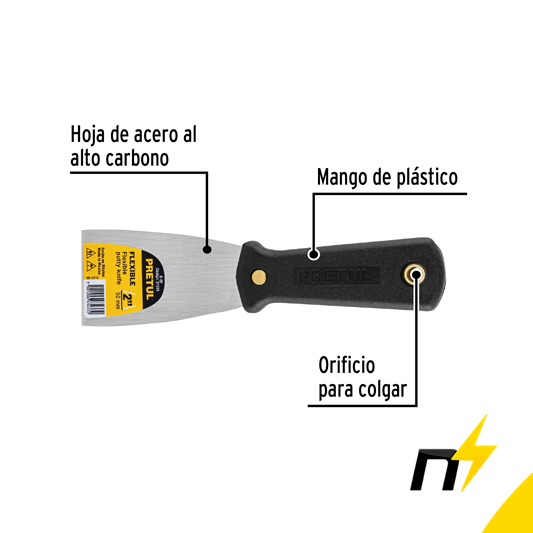 ESPATULA FLEXIBLE 2" PRETUL