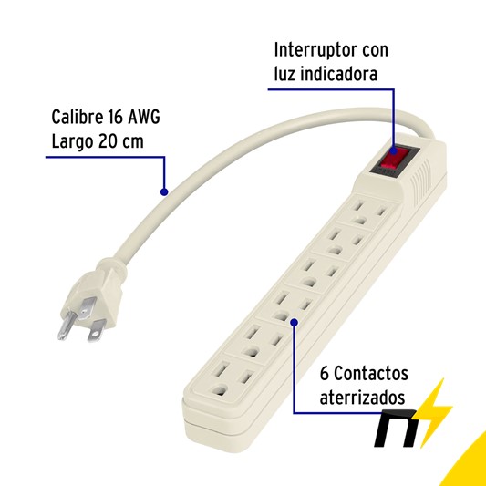 MULTICONTACTO 6 ENTRADAS