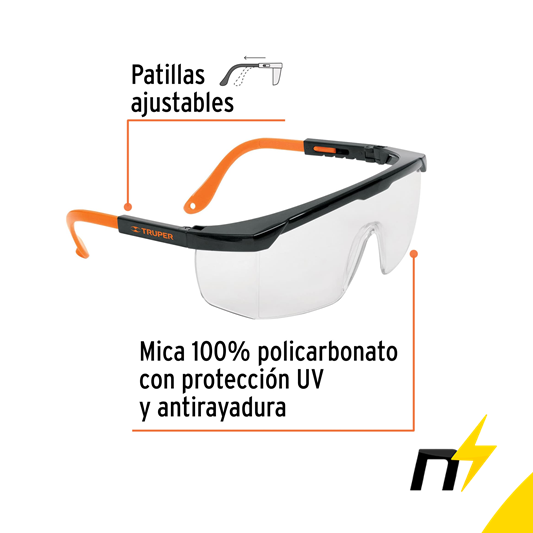 Lentes De Seguridad Truper Transparentes