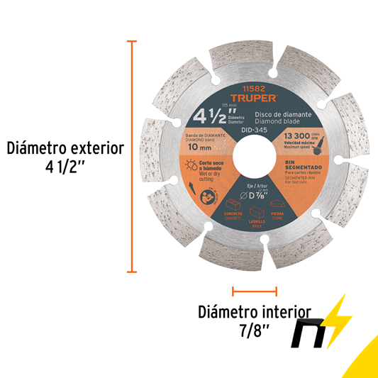 Disco Diamante 4 1/2