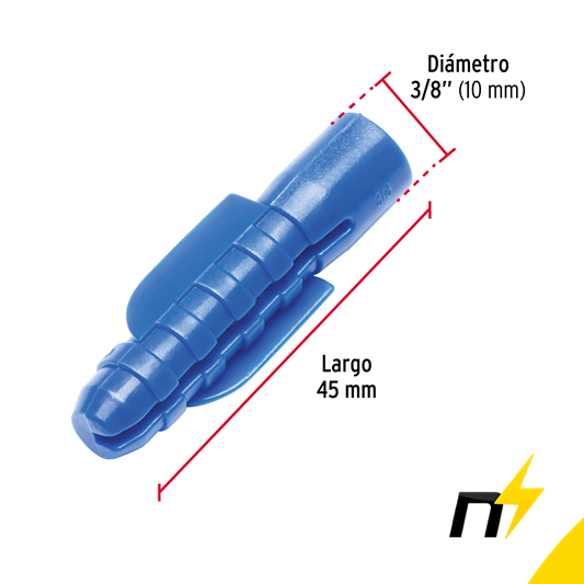 Taquete De Plástico 3/8" Truper