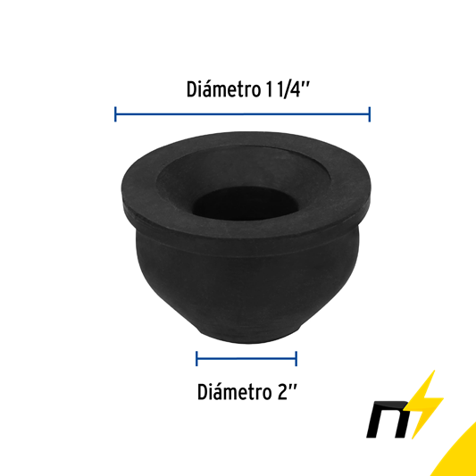 Chupón De Hule Negro 2X1-1/4" Foset
